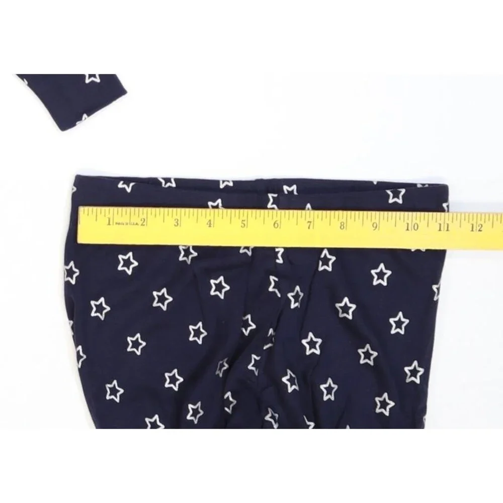 Gap Kids Pajama Set Youth Size 10 Navy Star Print Long Sleeve Shirt Pants New